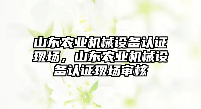 山東農(nóng)業(yè)機(jī)械設(shè)備認(rèn)證現(xiàn)場，山東農(nóng)業(yè)機(jī)械設(shè)備認(rèn)證現(xiàn)場審核