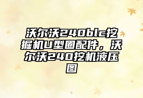 沃爾沃240blc挖掘機(jī)U型圈配件，沃爾沃240挖機(jī)液壓圖