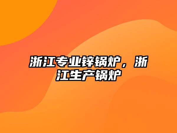 浙江專業(yè)鋅鍋爐，浙江生產(chǎn)鍋爐