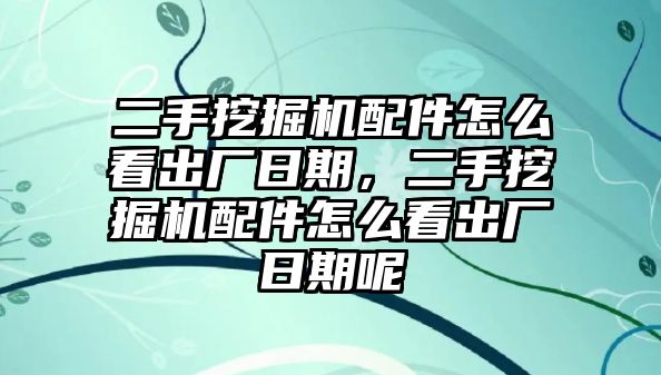 二手挖掘機配件怎么看出廠日期，二手挖掘機配件怎么看出廠日期呢