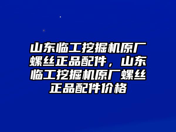 山東臨工挖掘機原廠螺絲正品配件，山東臨工挖掘機原廠螺絲正品配件價格