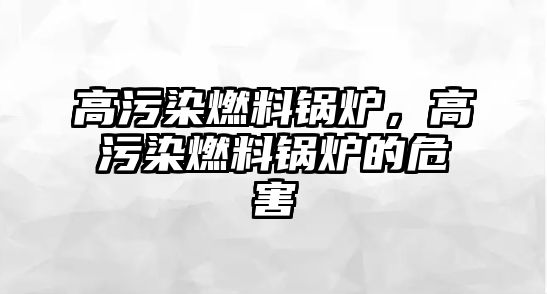 高污染燃料鍋爐，高污染燃料鍋爐的危害